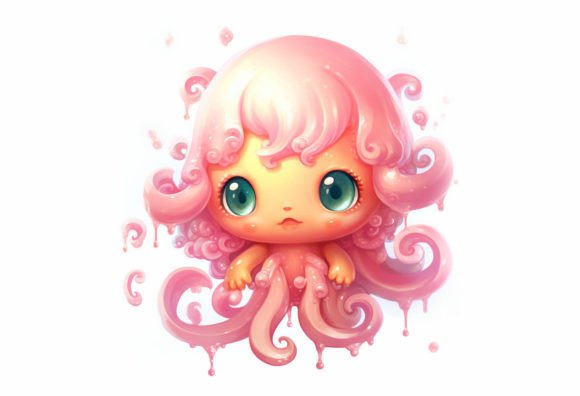 Adorable Ink: The Squid Kawaii Animal for Modern Creatives