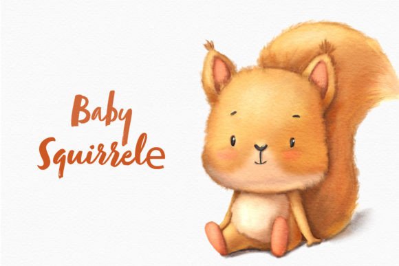 Adorable Squirrel Baby Clipart for Creative Projects