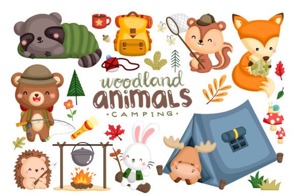 Adventures Await: Unlocking Creativity with Cute Animal Camping Clipart