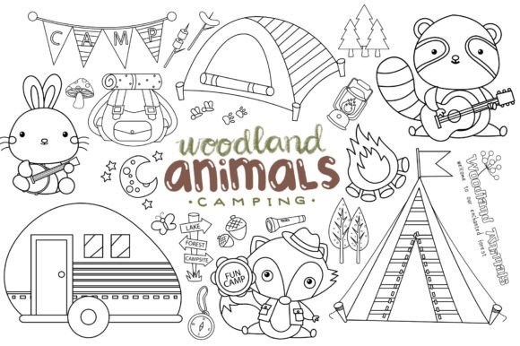 Animal and Camping Clipart Coloring: A Creative Toolkit for Modern Projects