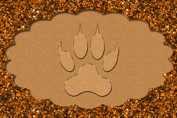 Animal Cat Dog Wolf Footprint Paw Frame: A Designer's Asset