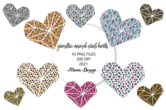 Animal Print Hearts: Bold Clipart for Creative Projects