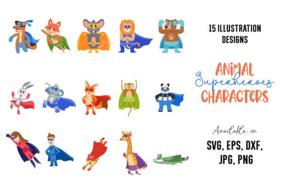 Animal Superhero Characters: A Dynamic Design Asset