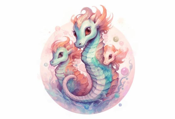 Charming Seahorses Kawaii Animal: Your Next Favorite Digital Art Asset