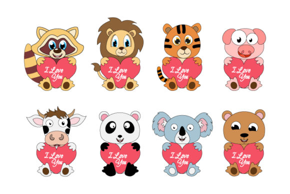 Cute Animal Cartoon with Love: A Font for Joyful Branding