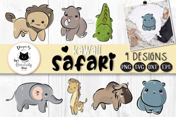 Cute Kawaii Safari SVG Clipart: Infusing Playful Charm