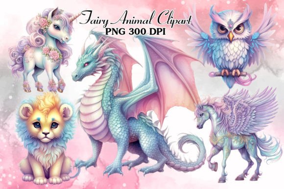 Enchanting Designs with Fairy Animal Sublimation Clipart