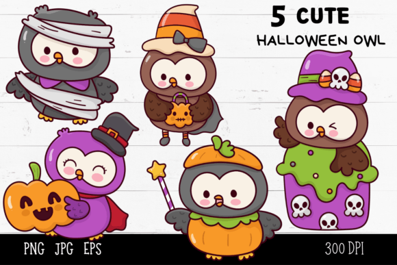 Owl Halloween Kawaii Halloween Animal: A Playful Asset for Creative Projects