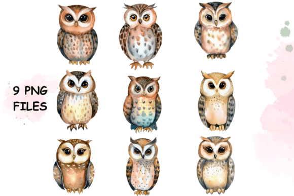 Owl Watercolor Animal Clipart: Elevate Your Designs