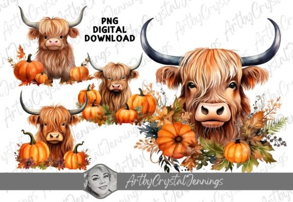 Thanksgiving Highland Cow Farm Animal: A Designer’s Companion for Festive Branding