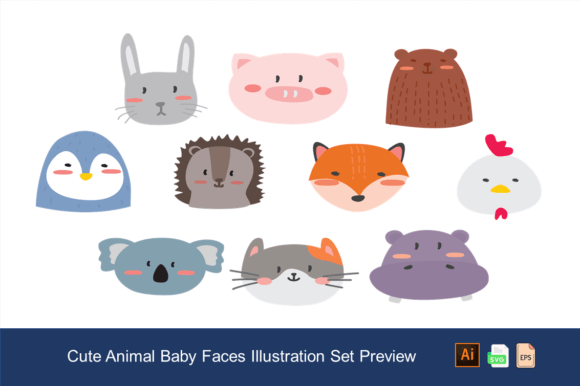 The Ultimate Guide to Cute Animal Baby Faces Illustration Assets