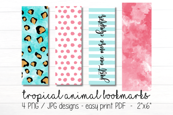 Tropical Animal Print Printable Bookmark: Bold Style for Your Projects