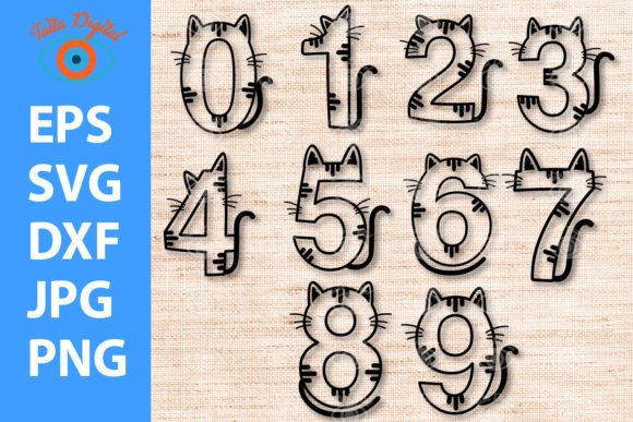 Unleash Feline Charm: The Cat Numbering Line Ornament Animal Collection