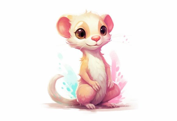 Weasel Kawaii Animal: A Playful Asset for Modern Creatives